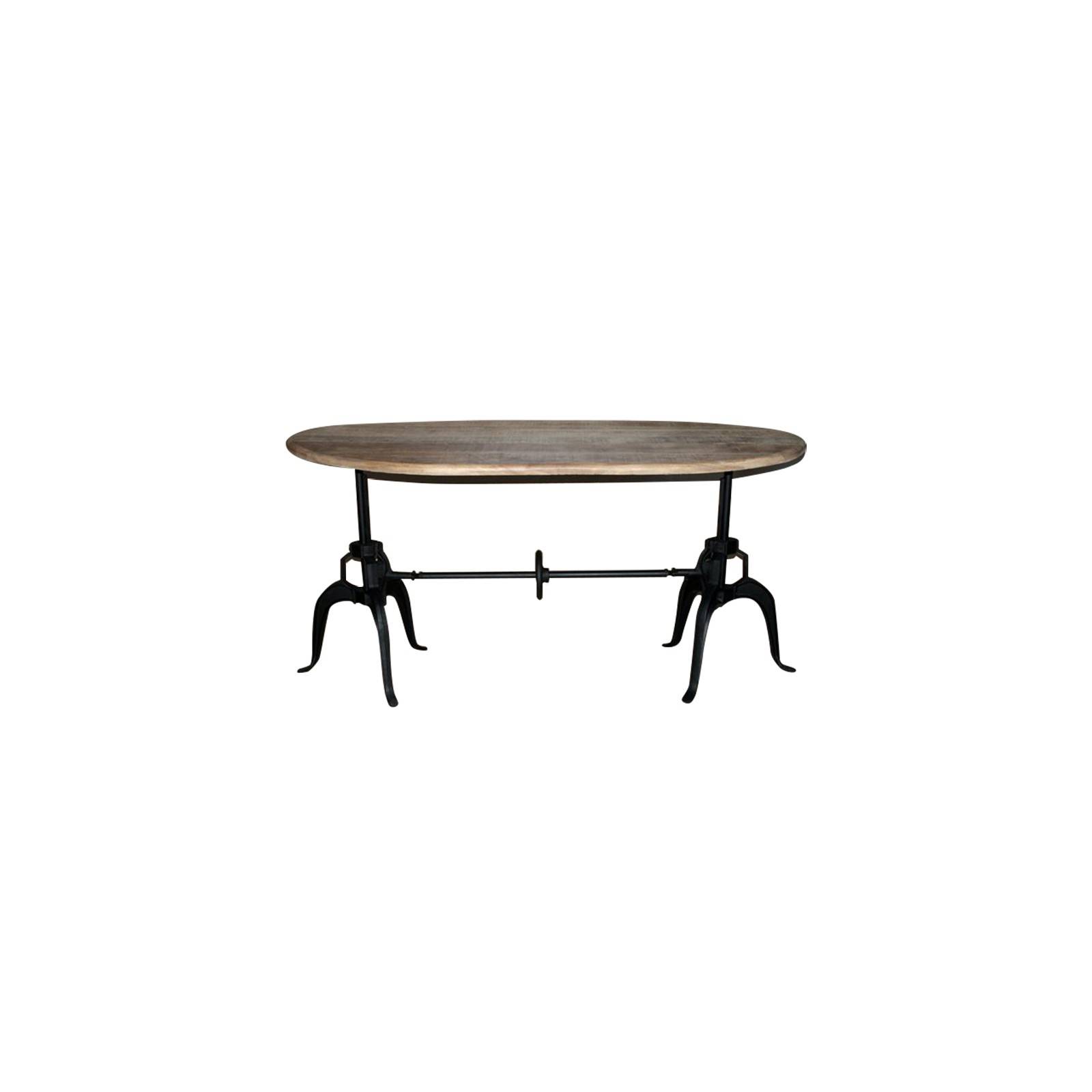 table de salle ovale inspiration dco industrielle avec les meubles fabric - Table Reglable En Hauteur Avec Rallonge table de salle ovale inspiration dco industrielle avec les meubles fabric - Table Reglable En Hauteur Avec Rallonge