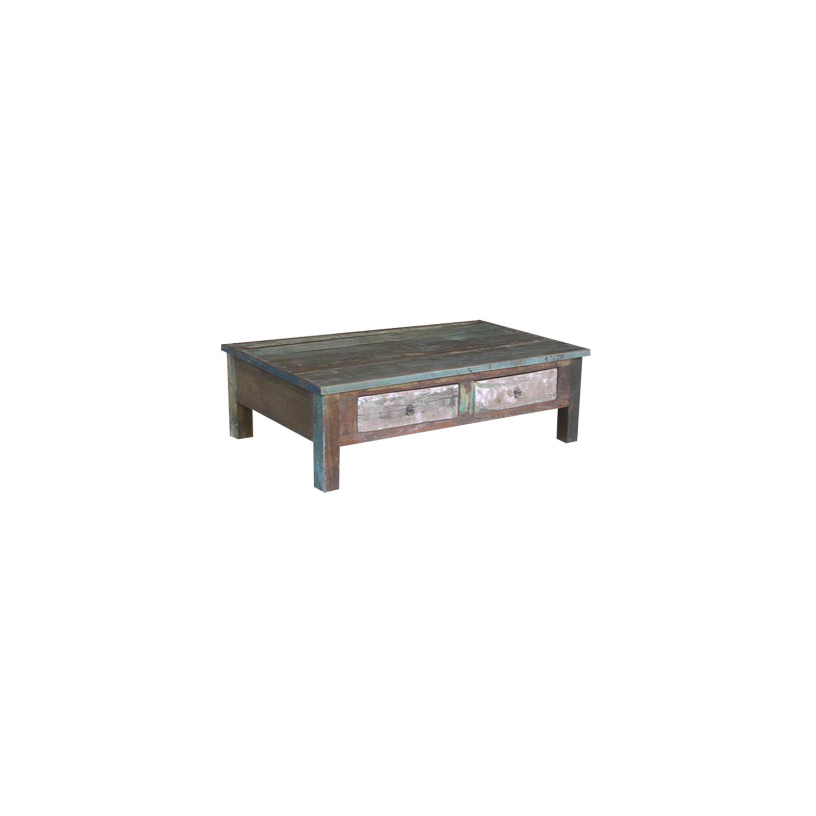 Table basse en bois recyclé coloré Cuba 