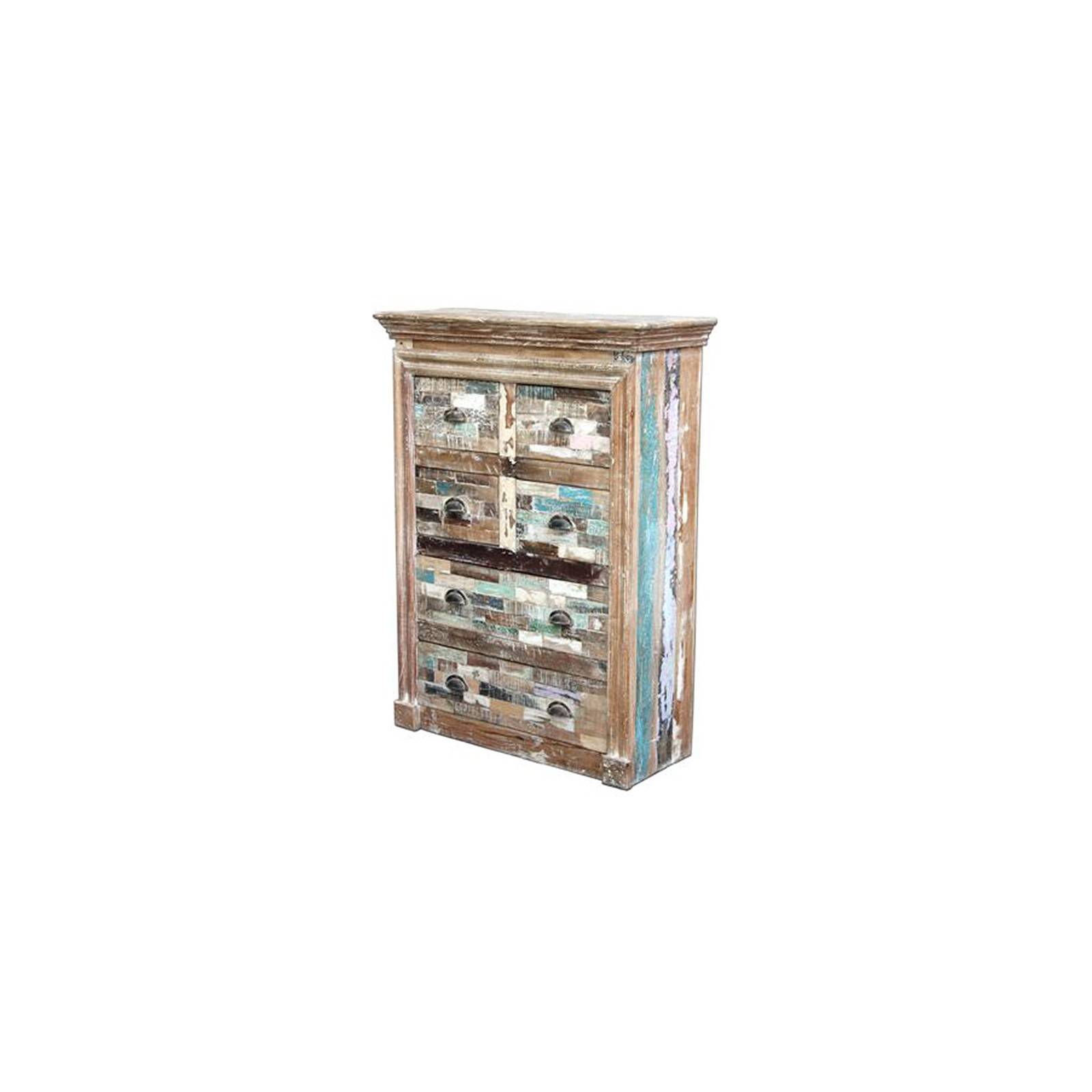 Commode haute Cuba. Meuble en bois recyclé