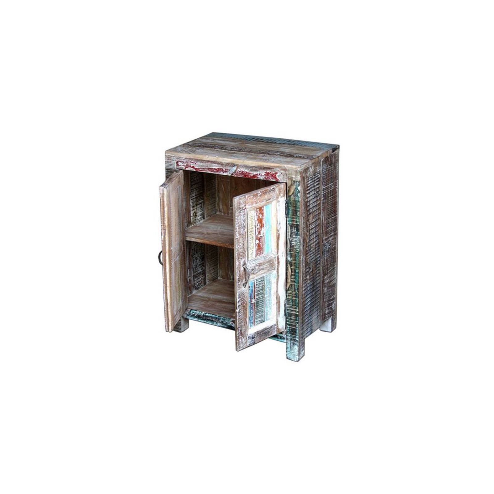 Buffet de petite taille en bois recyclé. Mobilier exotique Cuba