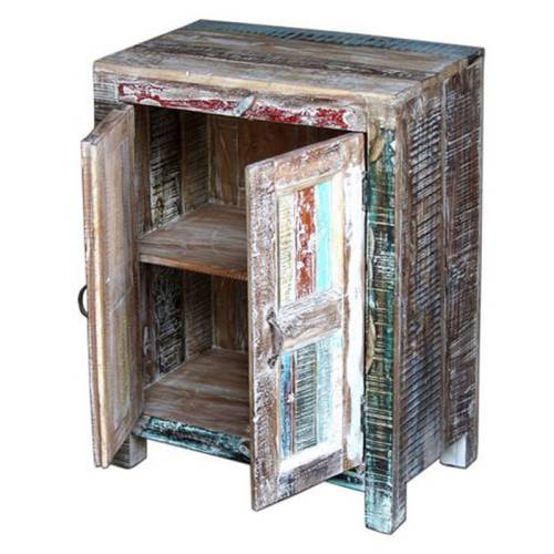 Buffet de petite taille en bois recyclé. Mobilier exotique Cuba