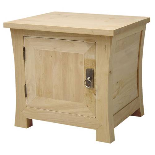 Table de Chevet Bois Massif Brut Chine - Exotique