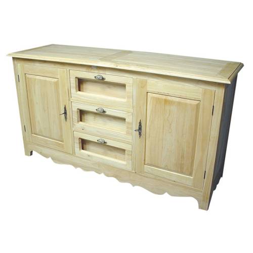Buffet Sculpté Bois Massif Country - Classique chic