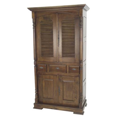 Petit Buffet Vaisselier Bois Massif Panama - Exotique