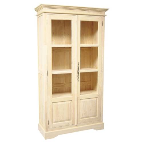 Vitrine Design Bois Massif Tradition - Exotique