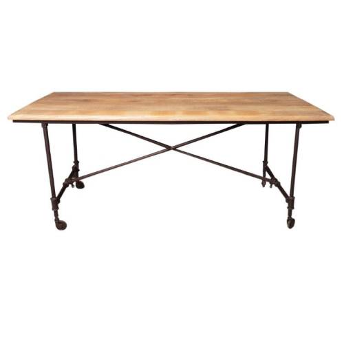 Table de repas au style industriel de la collection Manguier Fabric