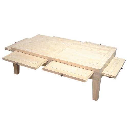 Table Basse Extensible Bois Massif Oméga - Contemporain