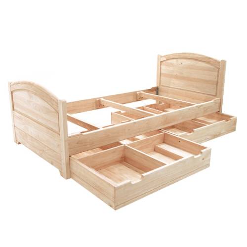 Lit Enfant Avec Tiroirs Bois Massif Tradition - Classique chic