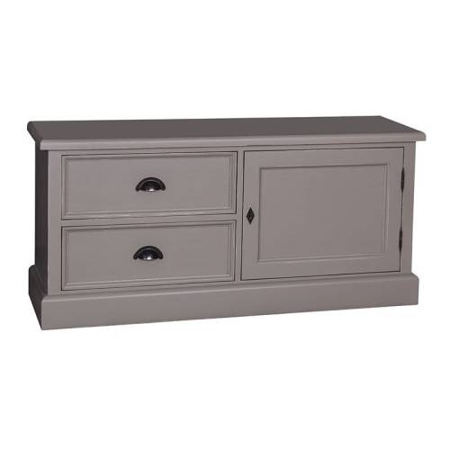 Meuble TV de charme 1 porte | Pin et Chêne Riviera - Classique chic