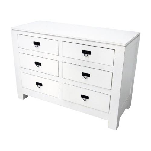 Commode 6 Tiroirs Bois Massif Oméga - Contemporain