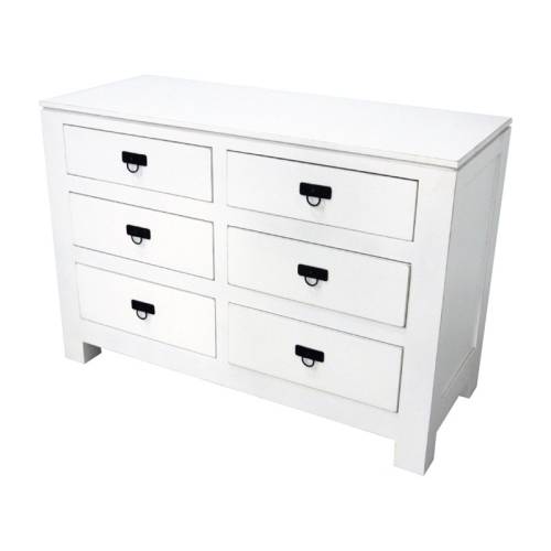 Commode blanche Omega. Meuble design