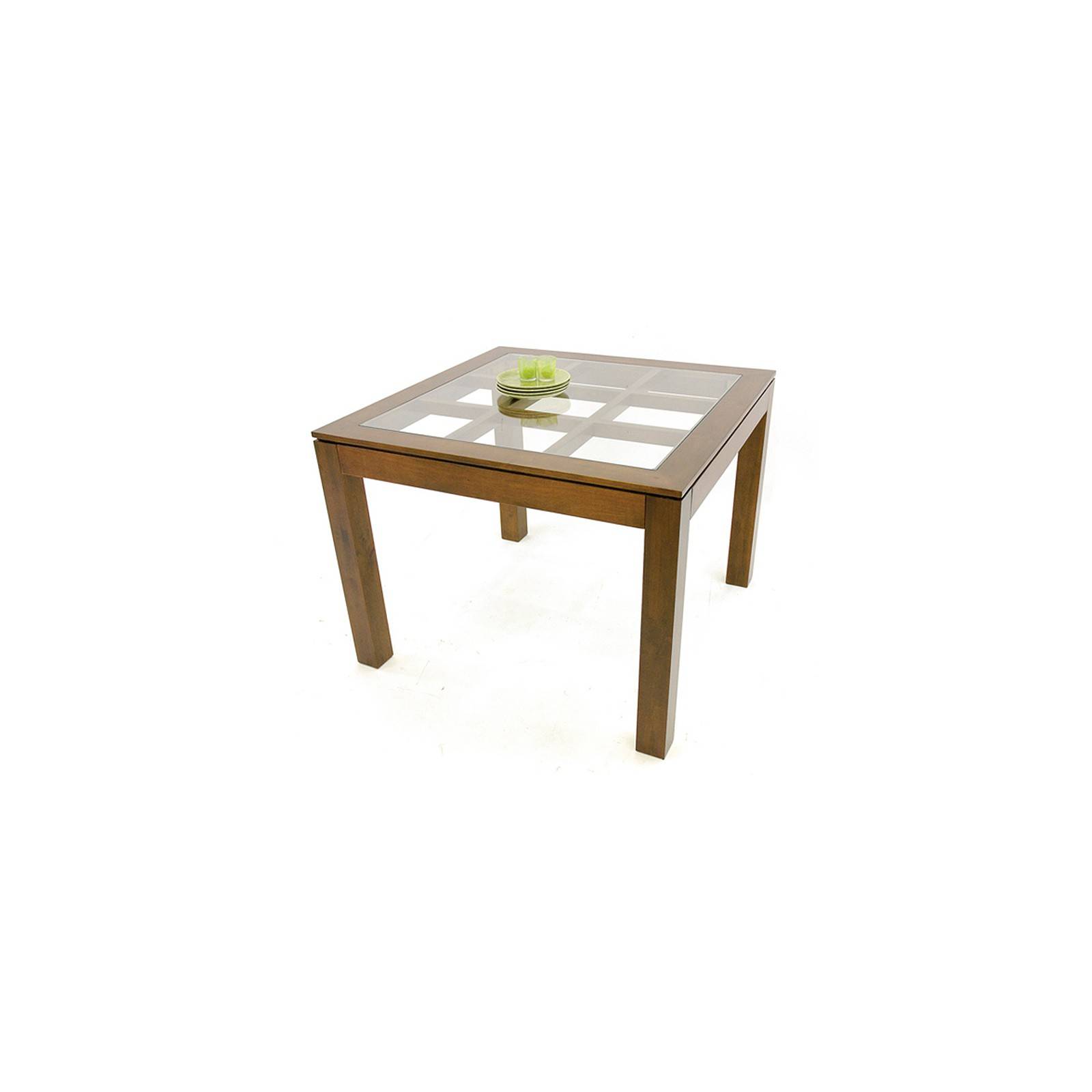 Table de salle vitrée en bois massif de la collection Omega