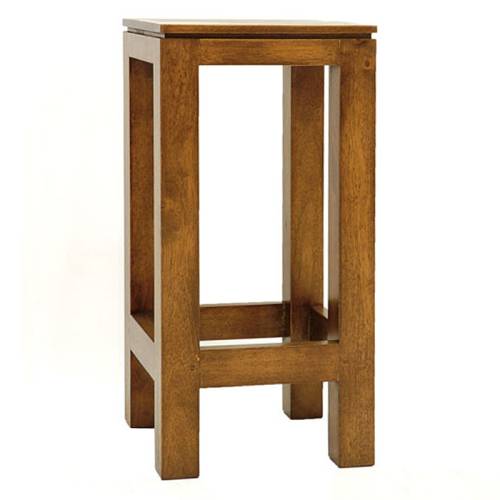 Tabouret de Bar Carré Bois Massif Montréal - Contemporain