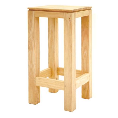 Tabouret de Bar Carré Bois Massif Montréal - Contemporain