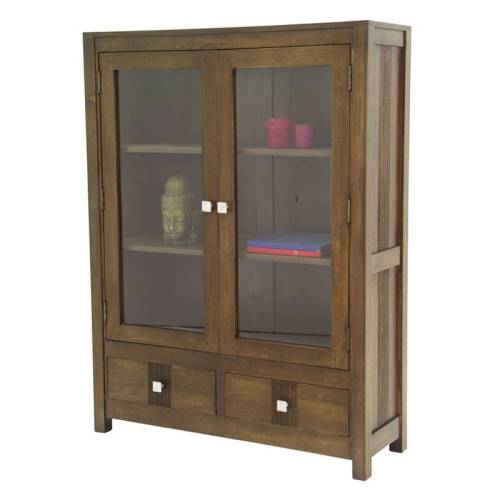 Petite Vitrine Bois Massif Siguiri - Exotique