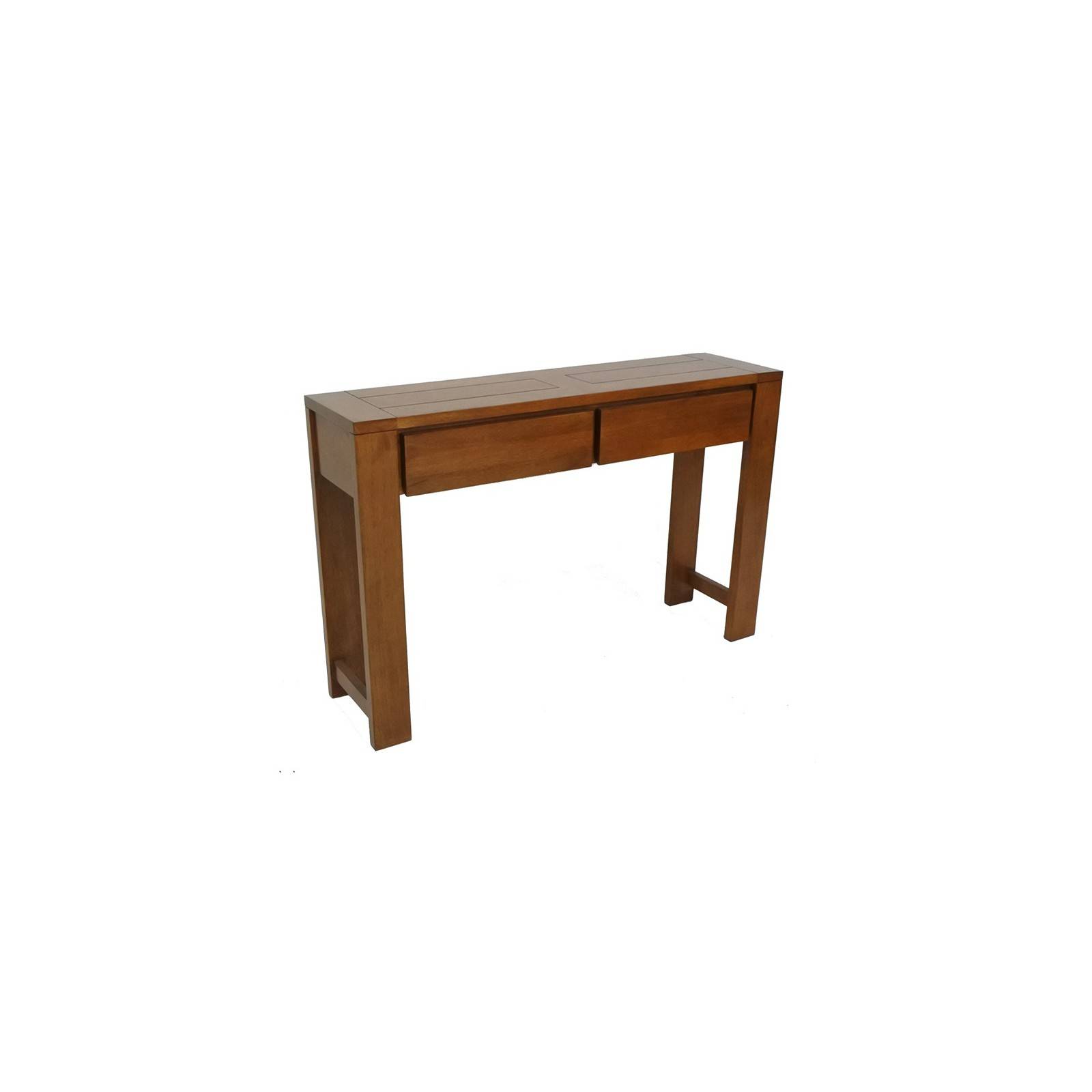 Console à tiroirs Broadway. Meuble d'entrée en bois exotique
