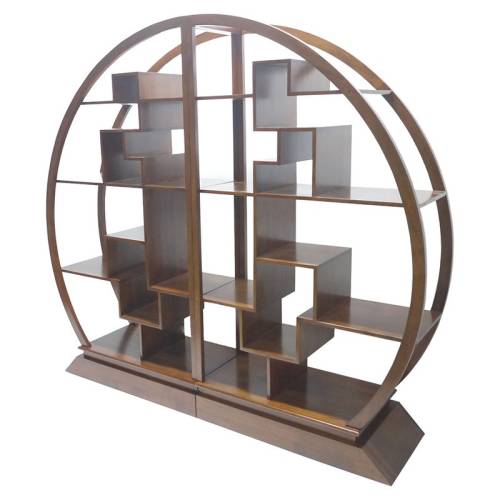 Étagère Ronde Bois Massif Oméga - Contemporain