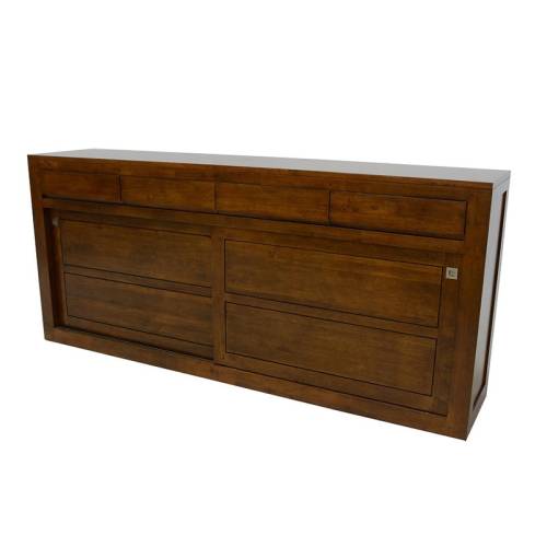 Buffet à Portes Coulissantes Bois Massif Fjord - Contemporain