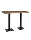 Table de bar rectangulaire Chêne Victoria - achat table style industriel