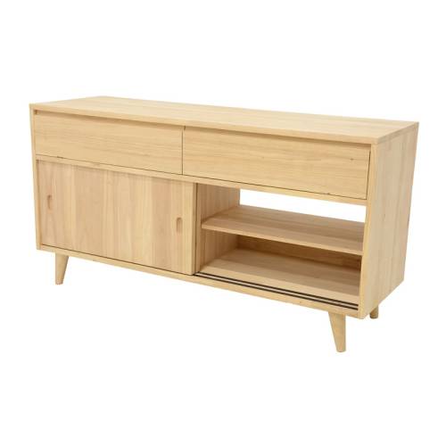 Buffet Bas 2 Portes Bois Massif Bergen - Vintage