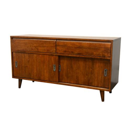 Buffet Bas 2 Portes Bois Massif Bergen - Vintage