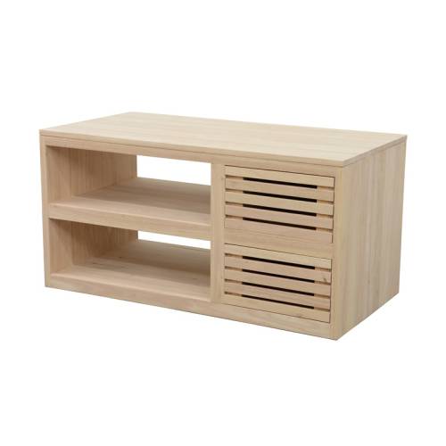 Petit Meuble TV Bois Massif Miami - Contemporain