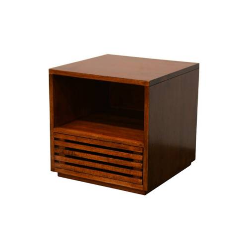 Table de Chevet Design Bois Massif Miami - Contemporain