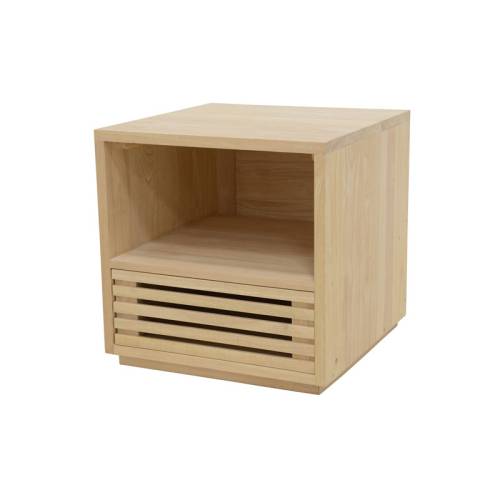 Table de Chevet Design Bois Massif Miami - Contemporain