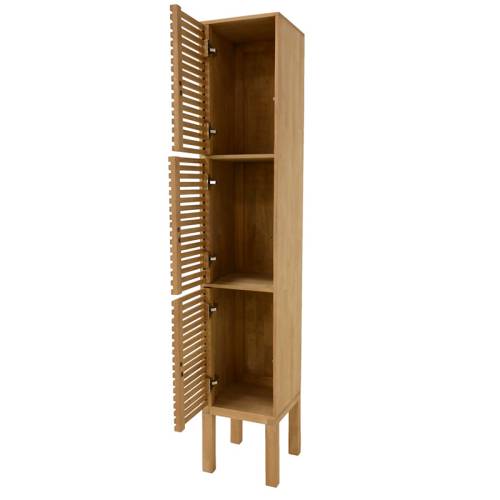 Colonne Étagère Salle de Bain Bois Massif Miami - Contemporain