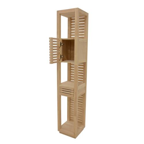Colonne Salle de Bain Design Bois Massif Miami - Contemporain