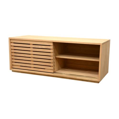 Meuble TV 120 CM Bois Massif Miami - Contemporain