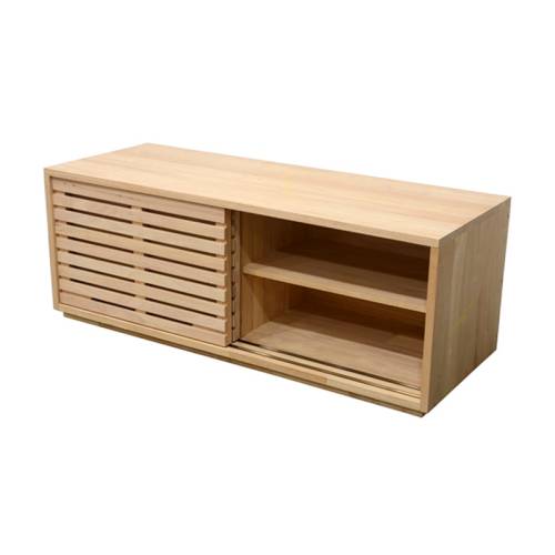Meuble TV 120 CM Bois Massif Miami - Contemporain