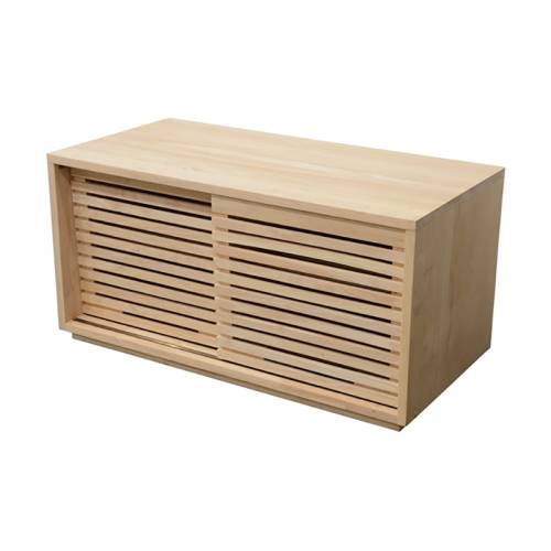 Meuble TV Bas 90 CM Bois Massif Miami - Contemporain