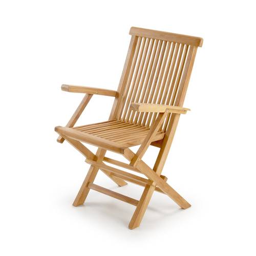 Fauteuil de jardin pliant teck Greenwood