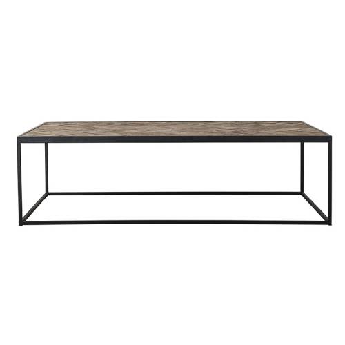 Table basse rectangulaire en bois de chêne massif Chevron