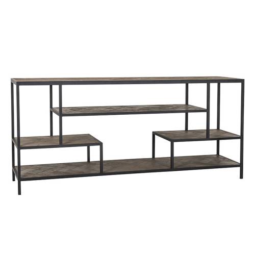Grande console | Chêne Chevron - Industriel