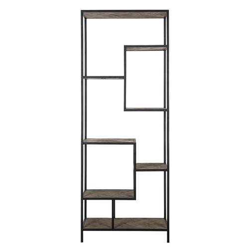 Etagère Bois Métal - Chêne Chevron - Industriel