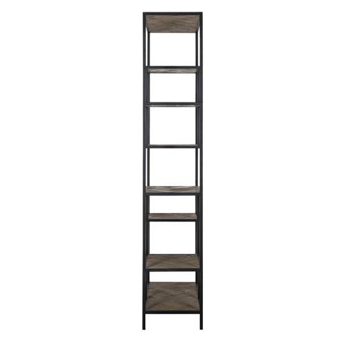 Etagère Bois Métal - Chêne Chevron - Industriel