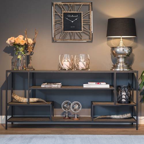 Grande console | Chêne Chevron - Industriel