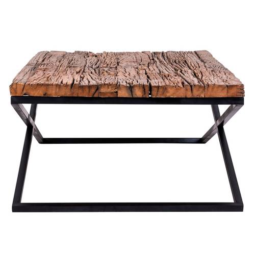 Meuble industriel : table basse en bois recyclé Arizona