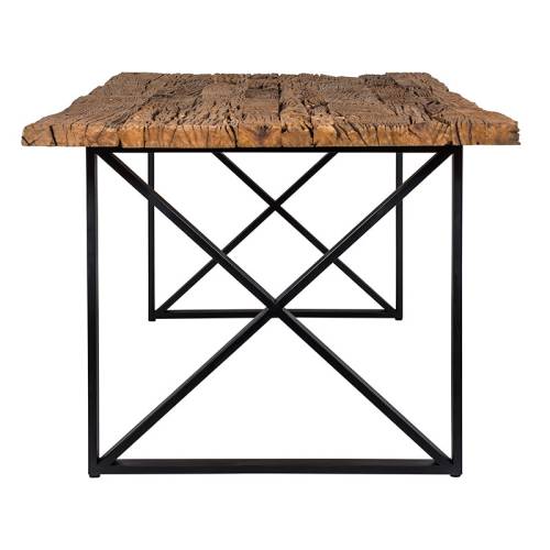 Grande table en bois recyclé et métal de la gamme Arizona