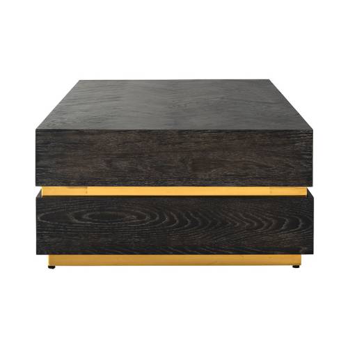 Table basse rectangulaire tendance | Chêne Las Vegas - Industriel
