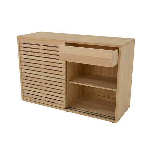 Buffet Bas 120 CM Miam Bois Massif Miami - Contemporain