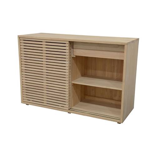 Buffet Bas 120 CM Miam Bois Massif Miami - Contemporain