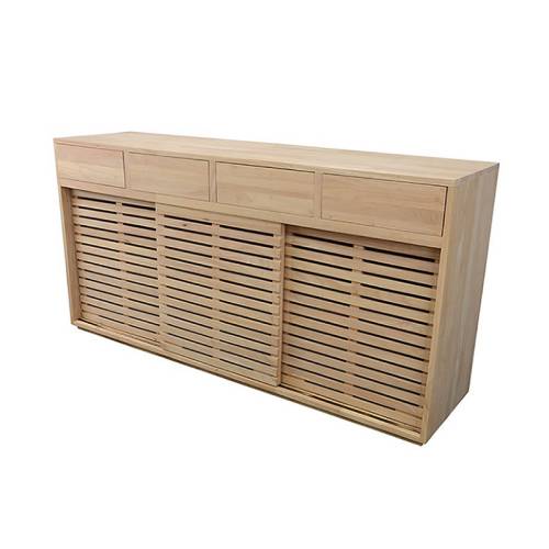 Buffet Bas 180 CM Bois Massif Miami - Contemporain