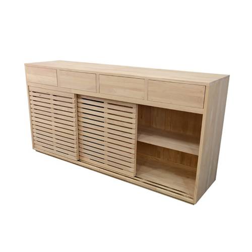 Buffet Bas 180 CM Bois Massif Miami - Contemporain