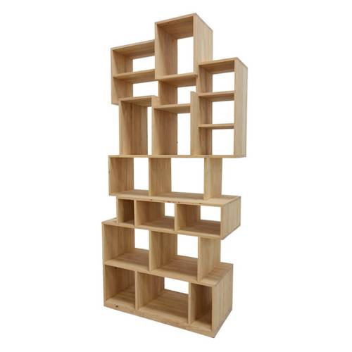 Étagère Destructurée Bois Massif Stockholm - Contemporain