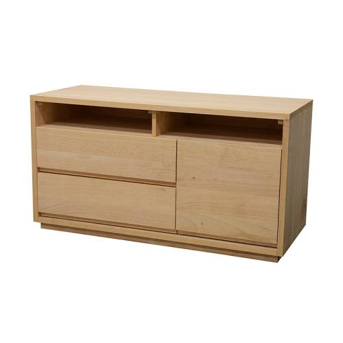 Commode 2 Tiroirs Bois Massif Stockholm - Contemporain