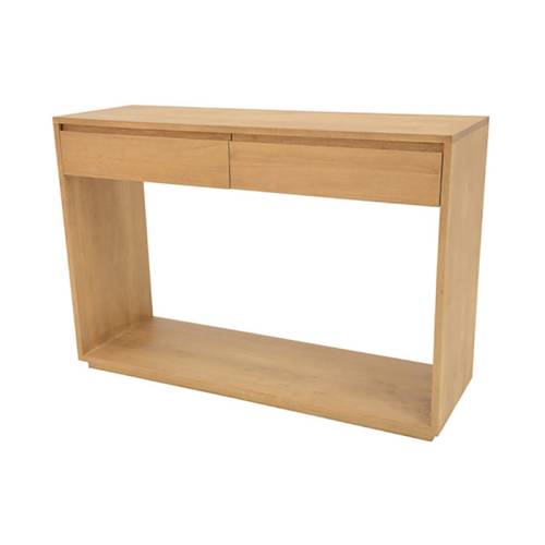 Grande Console Avec Tiroir Bois Massif Stockholm - Contemporain
