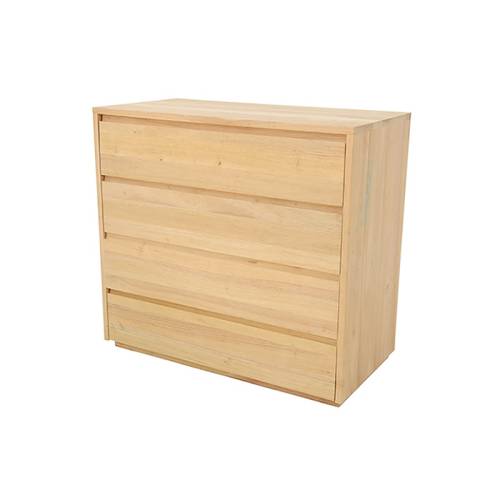 Commode 4 Tiroirs Bois Massif Stockholm - Contemporain